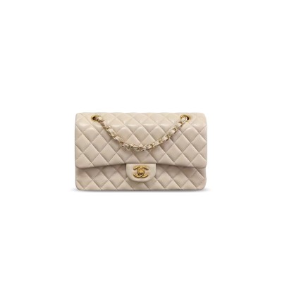 CHANEL CLASSIC BEIGE FLAP BAG (25.5*15.5*6.5cm)